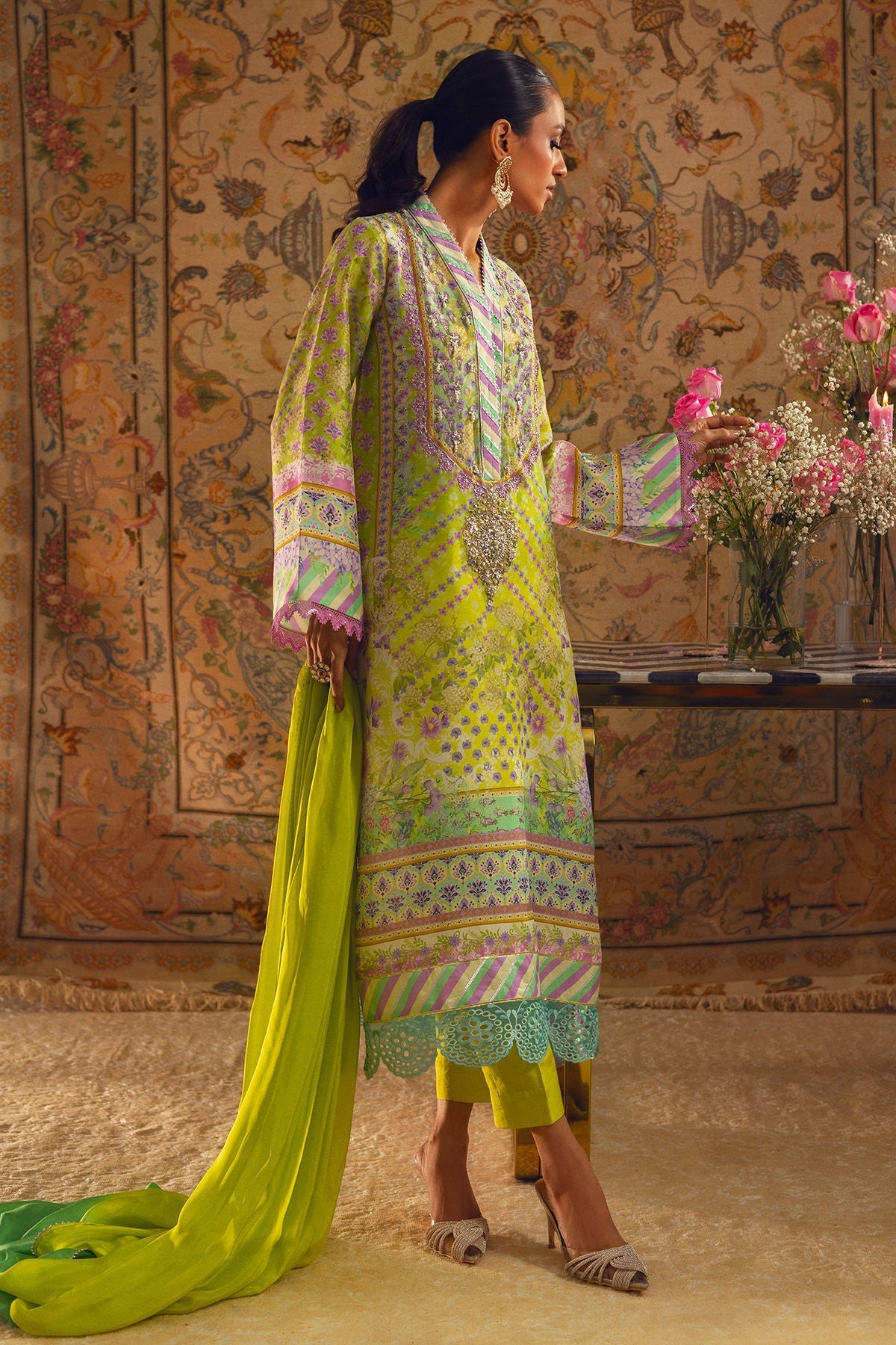Annus Abrar | Lime Luxe Silk | Linara
