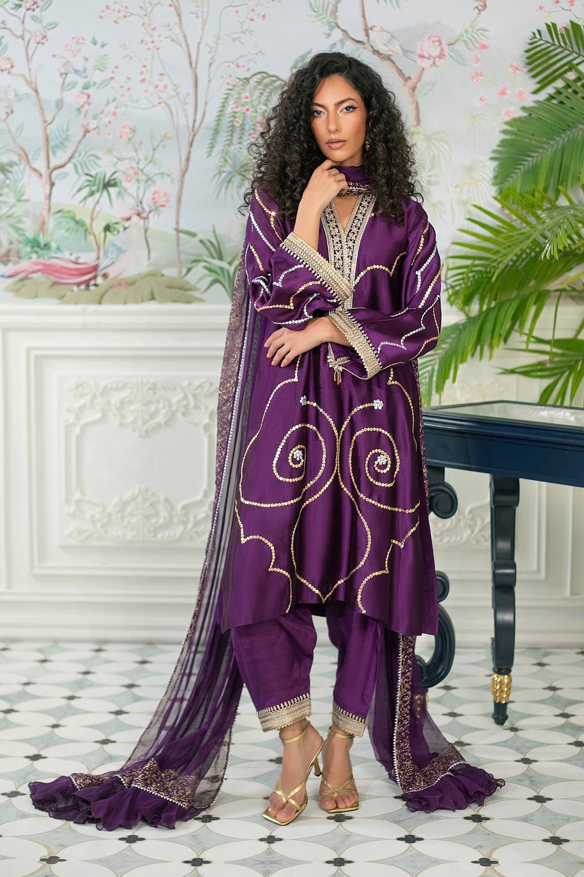 Annus Abrar | Sehr Eid Luxe | Izali Aubergine