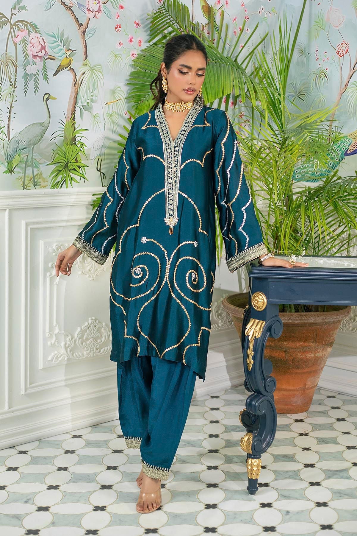 Annus Abrar | Sehr Eid Luxe | Izali Deep Teal