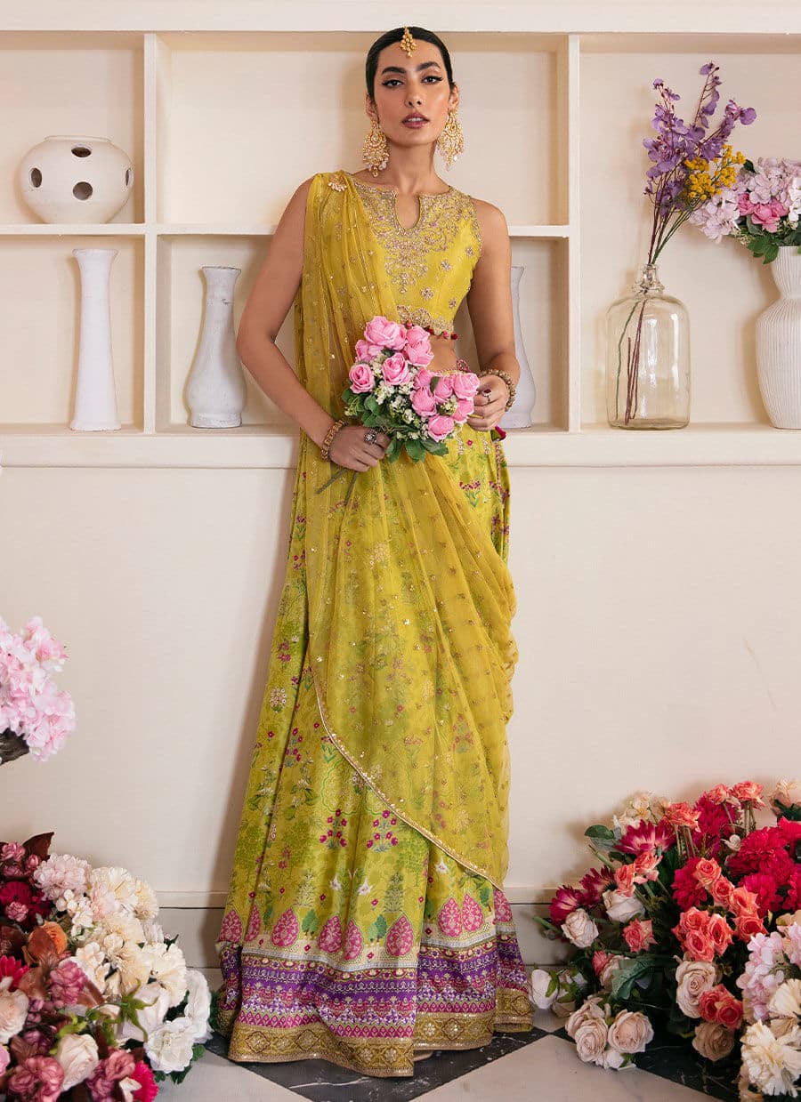 Farah Talib Aziz | Mayna Festive Luxe | ELIKA LIME - House Of Anaya