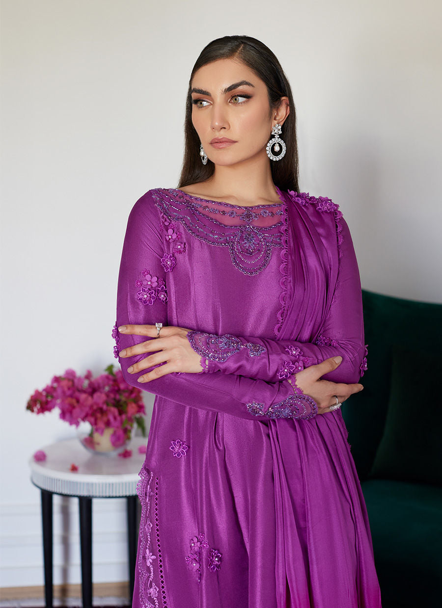 Farah Talib Aziz | Luna Eid Collection 24 | TIERRA MUTED MAGENTA - House Of Anaya
