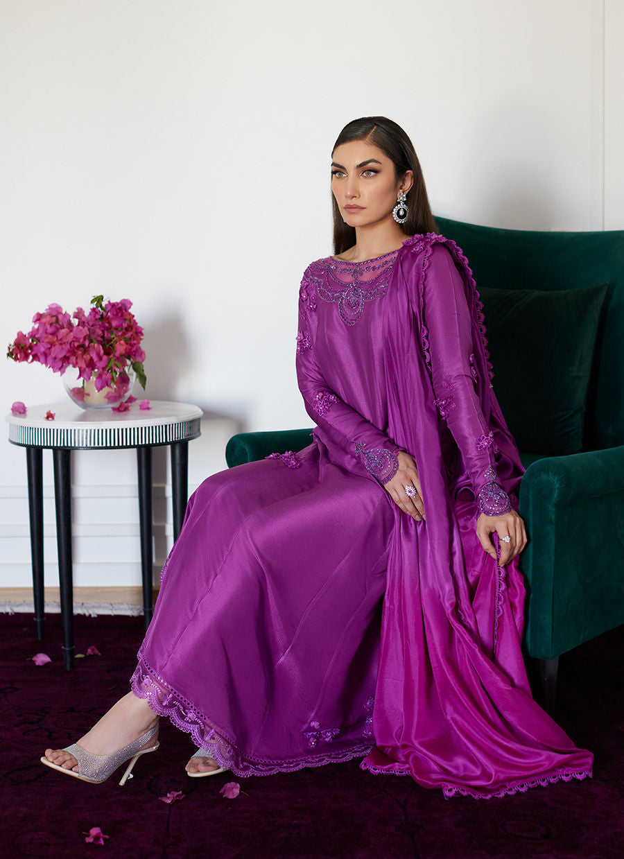 Farah Talib Aziz | Luna Eid Collection 24 | TIERRA MUTED MAGENTA - House Of Anaya
