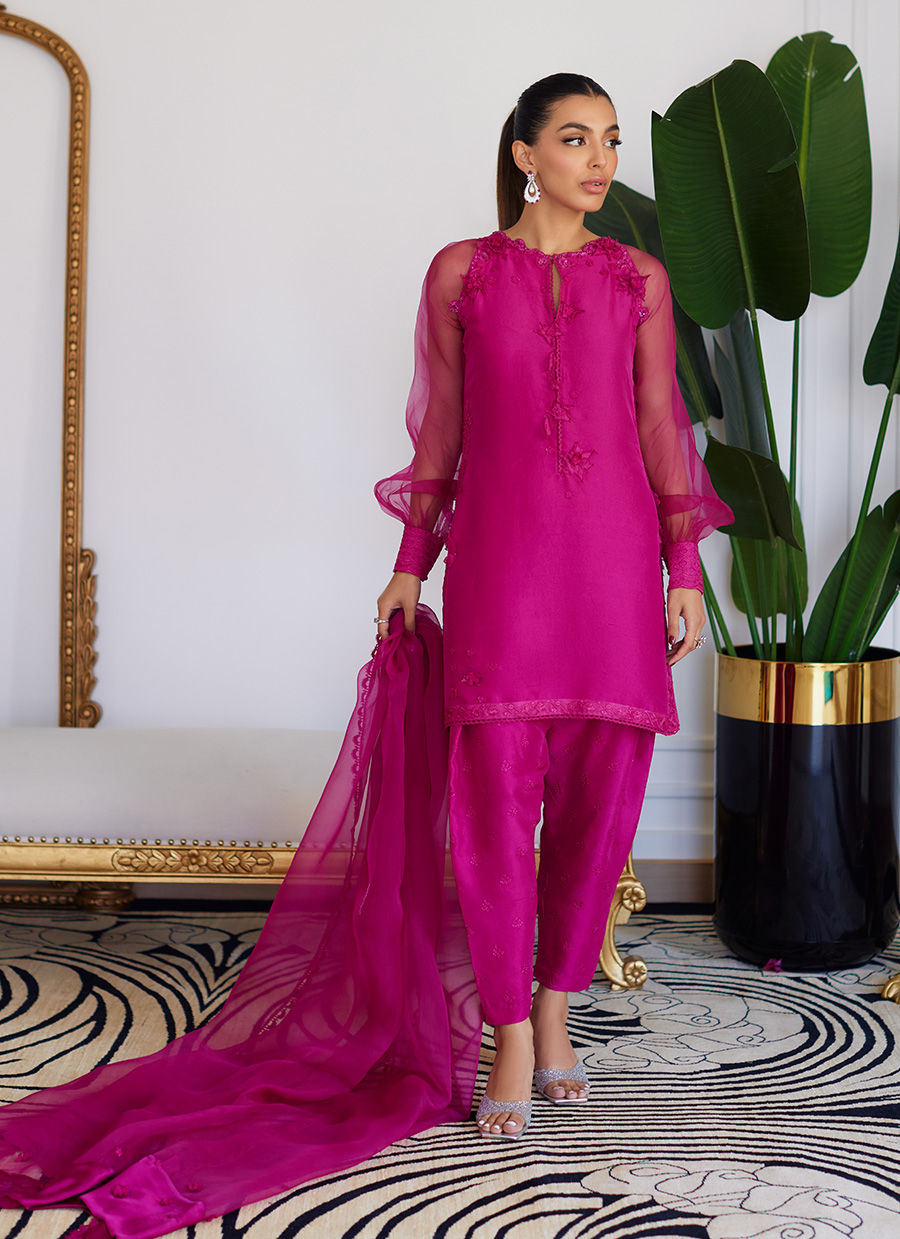 Farah Talib Aziz | Luna Eid Collection 24 | ELIO HOT PINK
