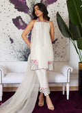 Farah Talib Aziz | Luna Eid Collection 24 | GENEVIVE PEARL WHITE - House Of Anaya