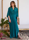 Farah Talib Aziz | Luna Eid Collection 24 | EMMELINE EMERALD CREPE