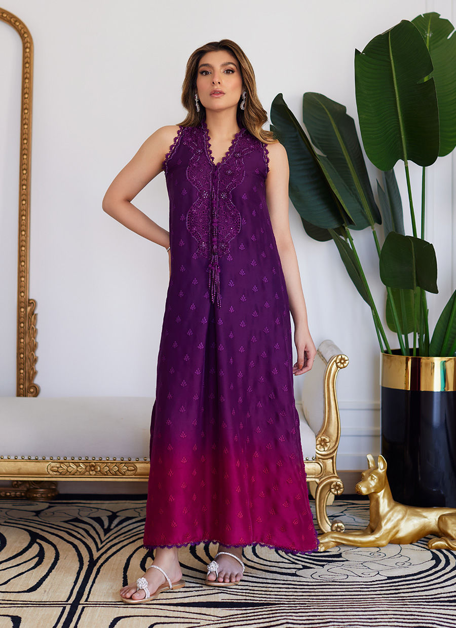 Farah Talib Aziz | Luna Eid Collection 24 | VIOLETTE WILD BERRY OMBRE - House Of Anaya
