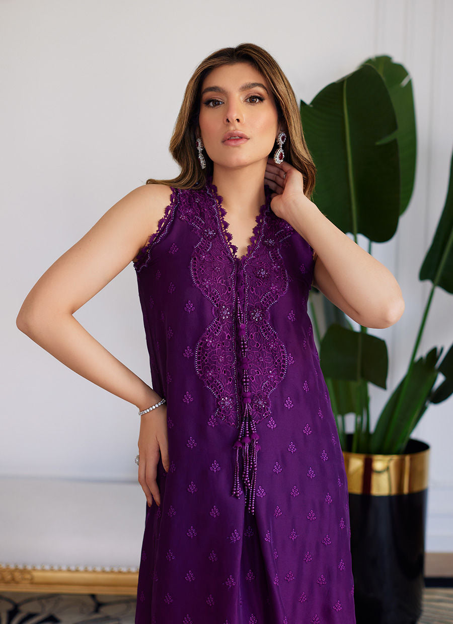 Farah Talib Aziz | Luna Eid Collection 24 | VIOLETTE WILD BERRY OMBRE - House Of Anaya