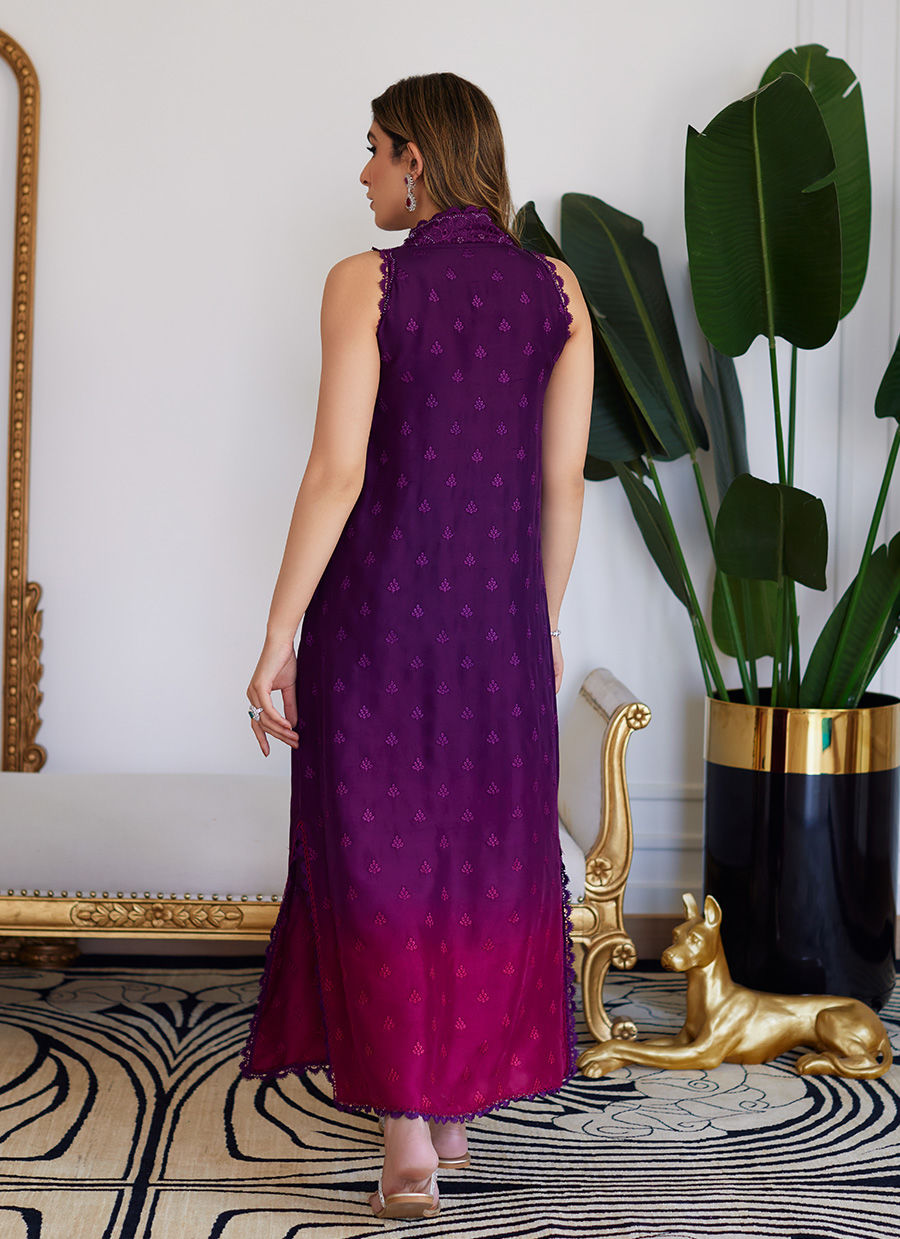 Farah Talib Aziz | Luna Eid Collection 24 | VIOLETTE WILD BERRY OMBRE - House Of Anaya