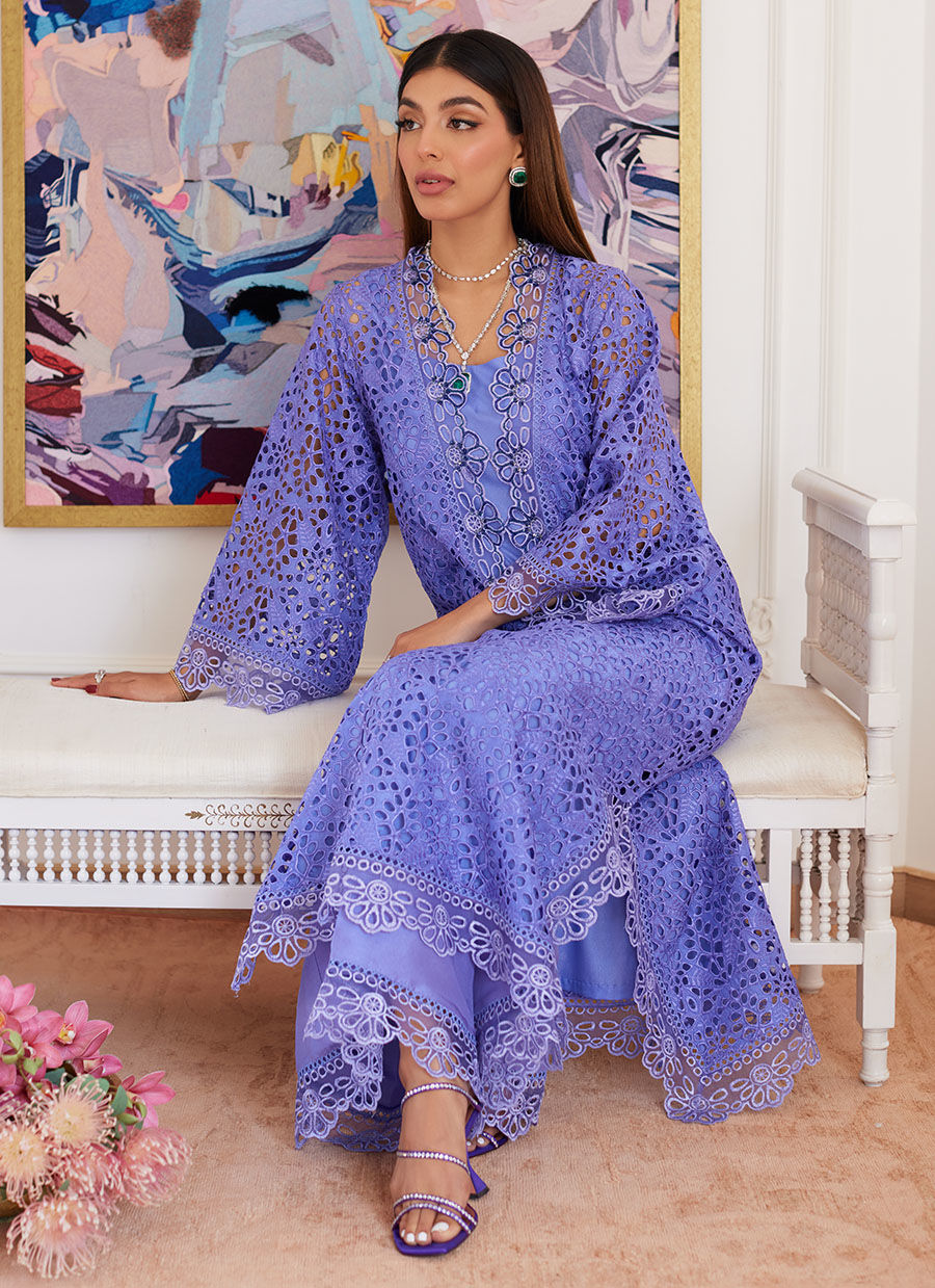 Farah Talib Aziz | Luna Eid Collection 24 | EVANTHIA PERIWINKLE - House Of Anaya