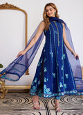 Farah Talib Aziz | Luna Eid Collection 24 | ELSYEE ROYAL BLUE - House Of Anaya