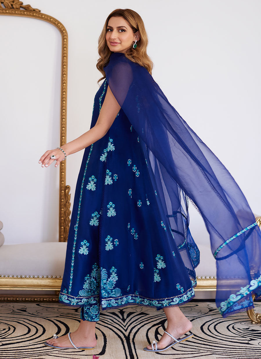 Farah Talib Aziz | Luna Eid Collection 24 | ELSYEE ROYAL BLUE - House Of Anaya