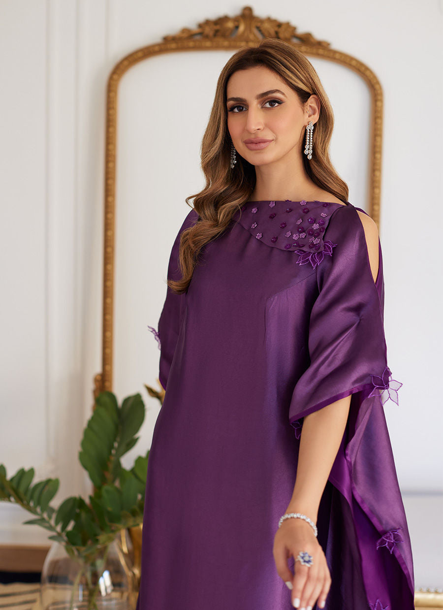 Farah Talib Aziz | Luna Eid Collection 24 | MAYLONE SPARKLING GRAPE - House Of Anaya