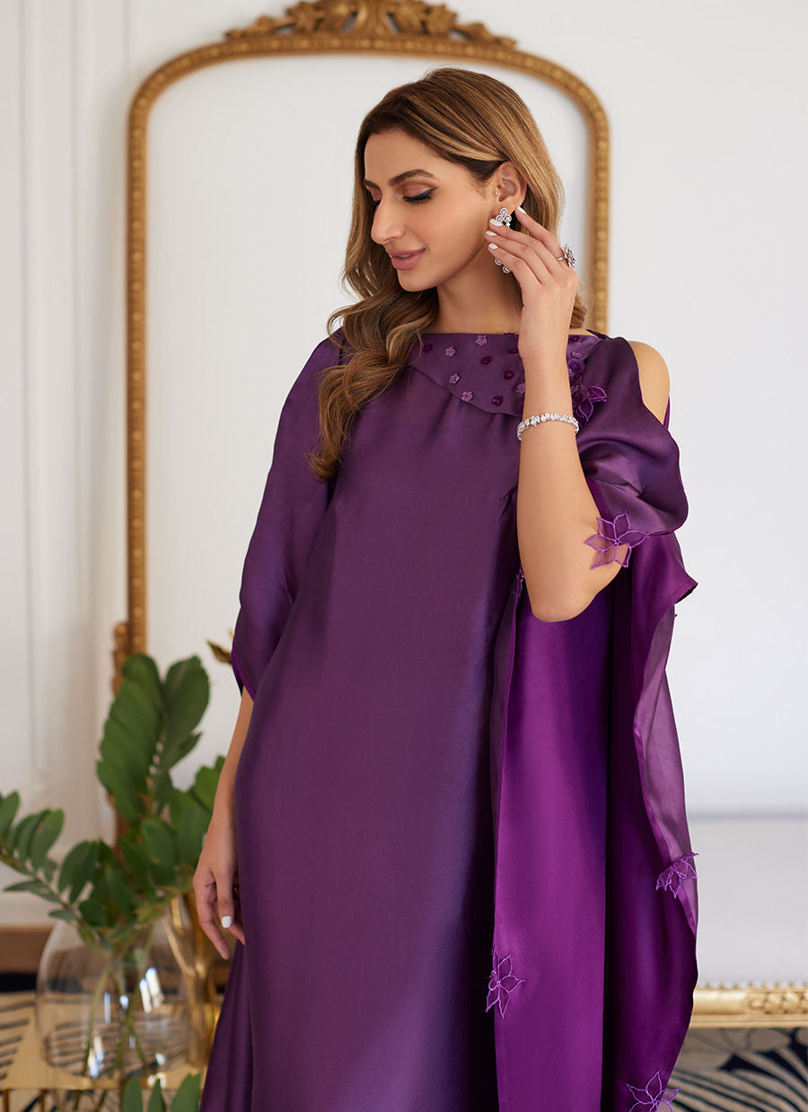 Farah Talib Aziz | Luna Eid Collection 24 | MAYLONE SPARKLING GRAPE - House Of Anaya
