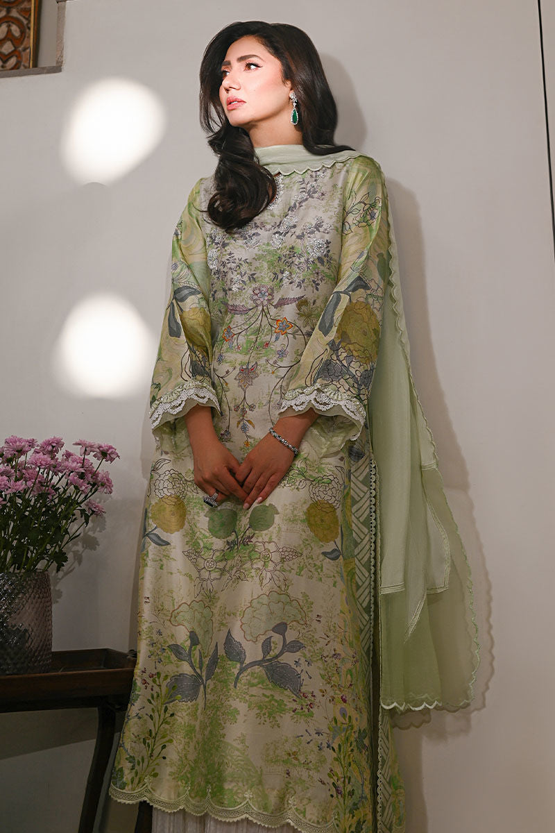 Ansab Jahangir | Digital Silk | Lyra Shirt and Dupatta