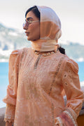 Ansab Jahangir | Zoha Luxury Lawn 25 | Alluring Apricot