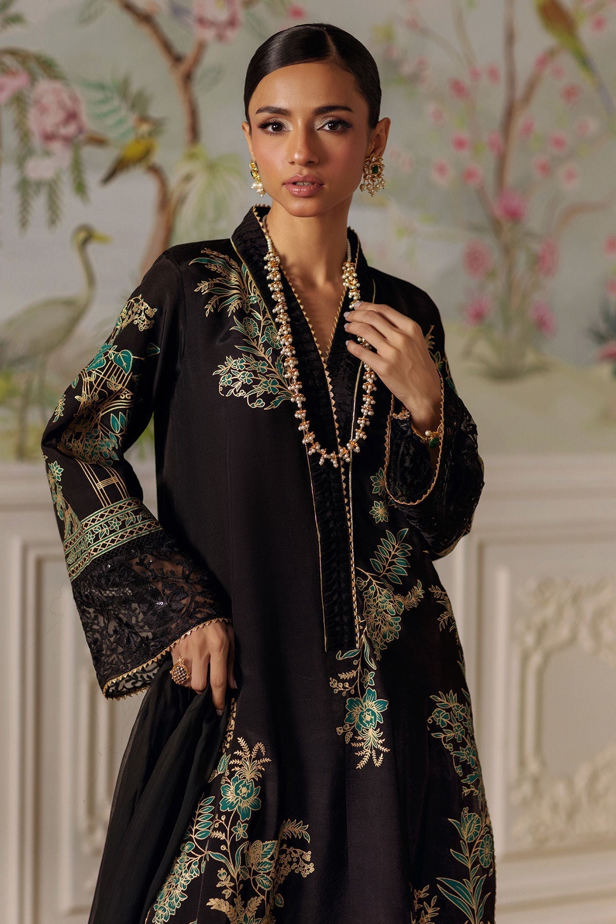 Annus Abrar | Elemental Festive | Renaab (Shirt, Pants and Dupatta)