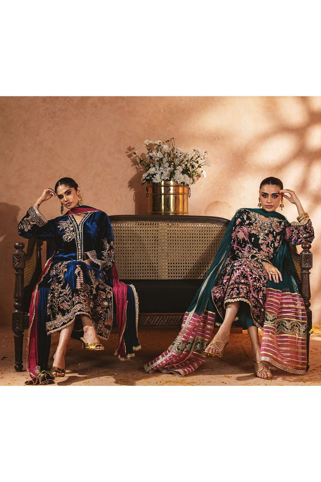 Annus Abrar | Mirha Winter Velour | Rushma (Shirt, Pants and Dupatta)