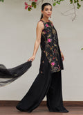 Farah Talib Aziz | Designer Picks 24 | SIYA BLACK EMBROIDERED SHIRT AND DUPATTA