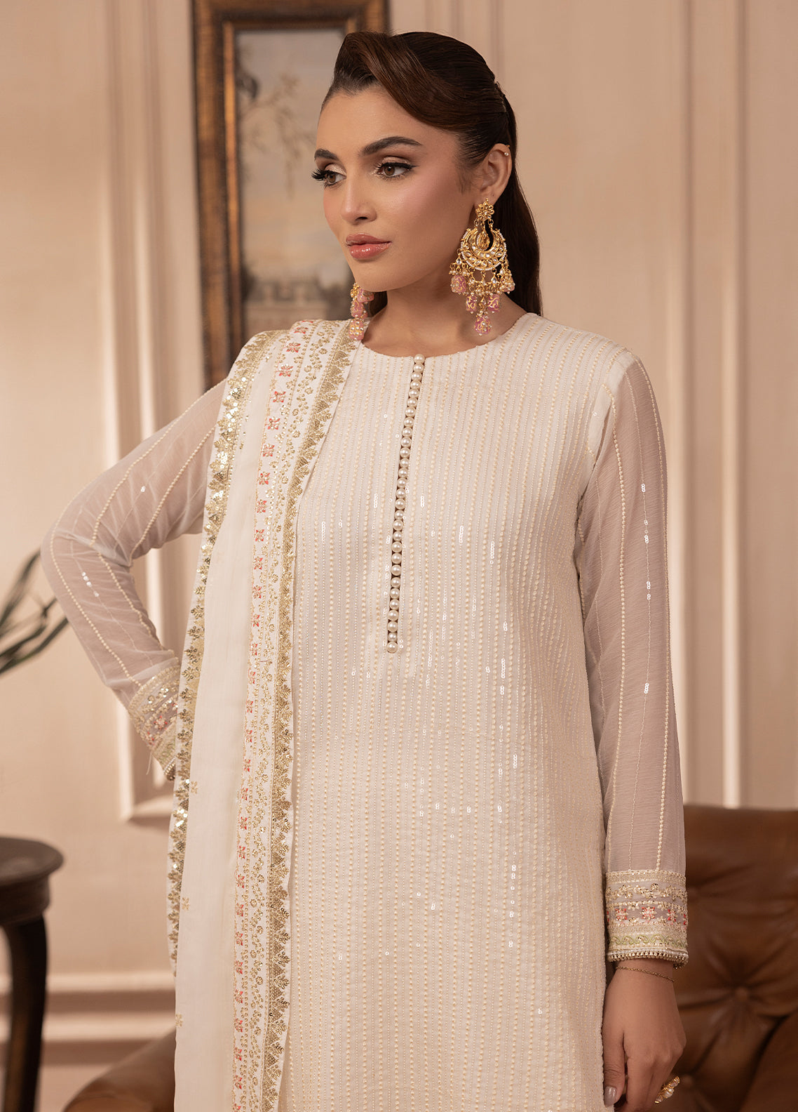Sahane | Elyssa Festive Chiffon | CT-19005 Perle - ELYSSA