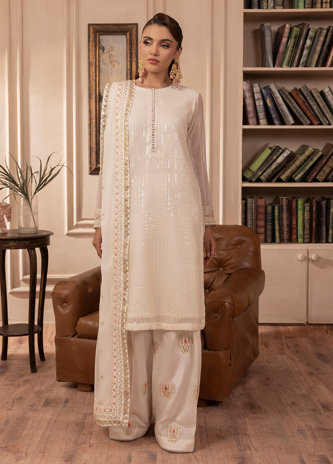 Sahane | Elyssa Festive Chiffon | CT-19005 Perle - ELYSSA
