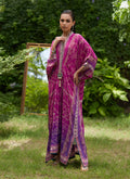 Farah Talib Aziz | Mayna Festive Prints 24 | Zahli Magenta Ombre Kaftan