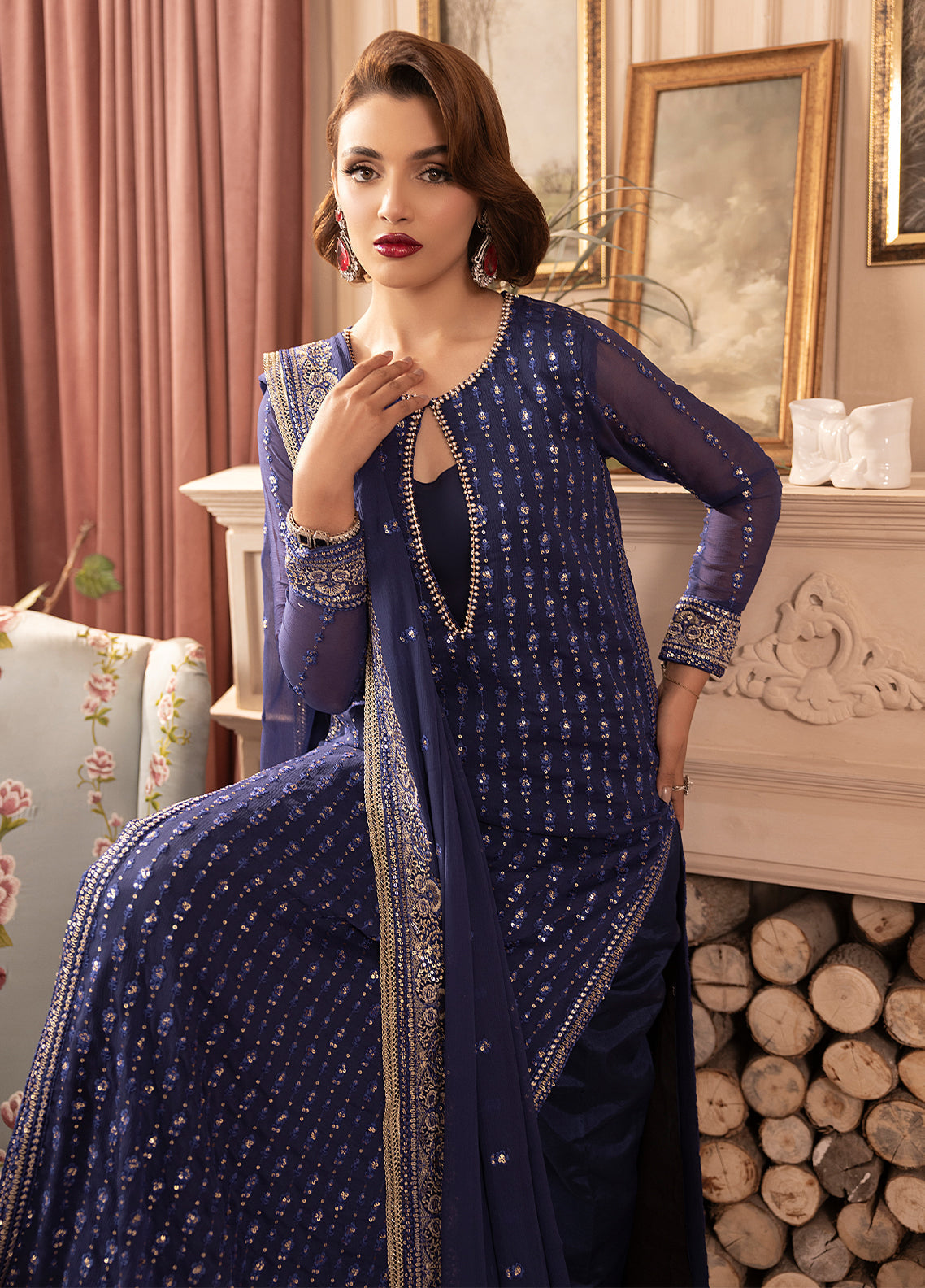 Sahane | Elyssa Festive Chiffon | CT-19002 Elle - ELYSSA - House Of Zarish