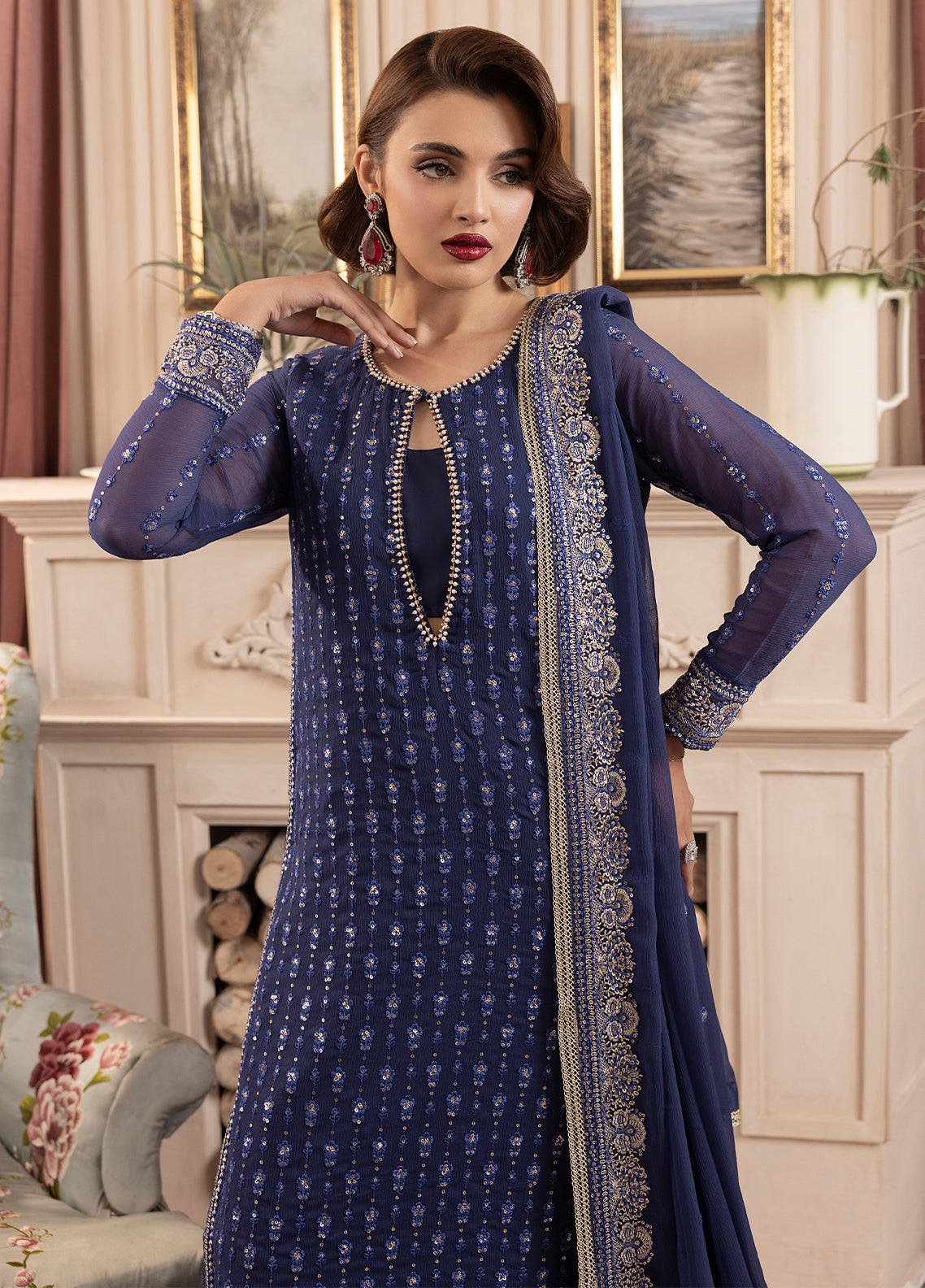 Sahane | Elyssa Festive Chiffon | CT-19002 Elle - ELYSSA - House Of Zarish