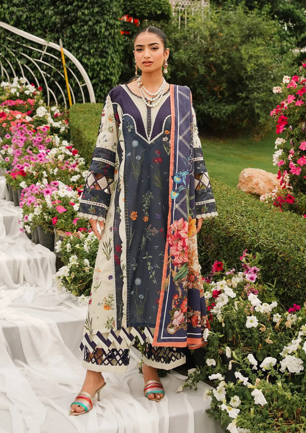 Elaf Premium | Printed Collection 24 | EEP-08B - Breeze Together - House Of Anaya