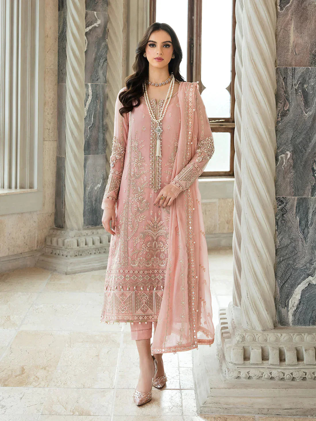 Gulaal | Embroidered Chiffon 23 | ISABELLA 01 - House Of Anaya