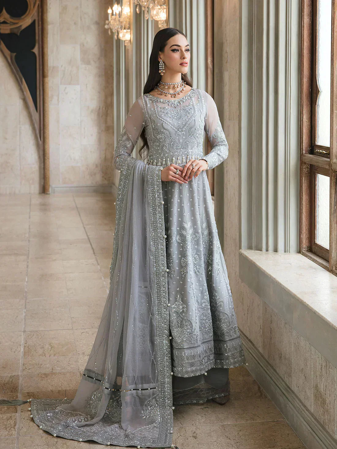 Gulaal | Embroidered Chiffon 23 | ARWA 06 - House Of Anaya