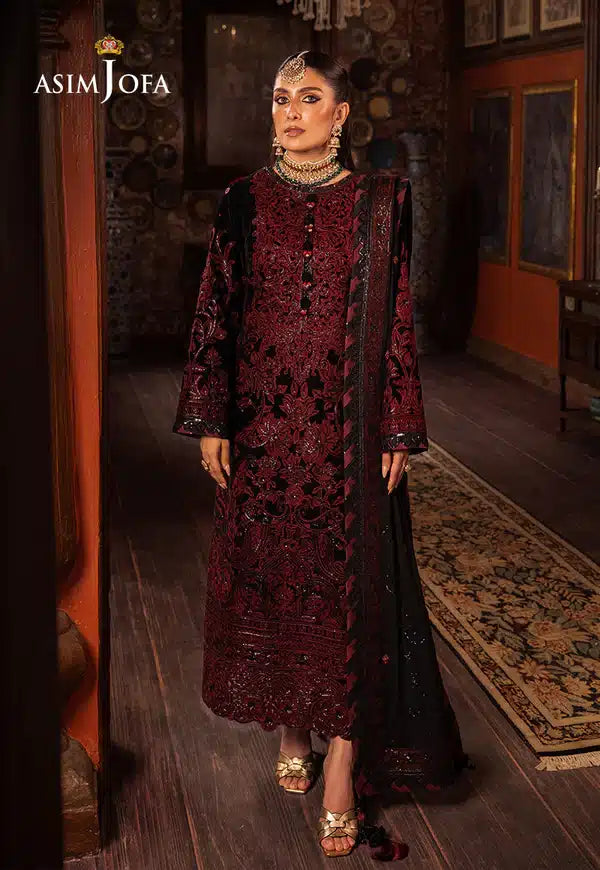 Asim Jofa | Makhmal Wedding Velvet 23 | AJMM-12 - House Of Anaya