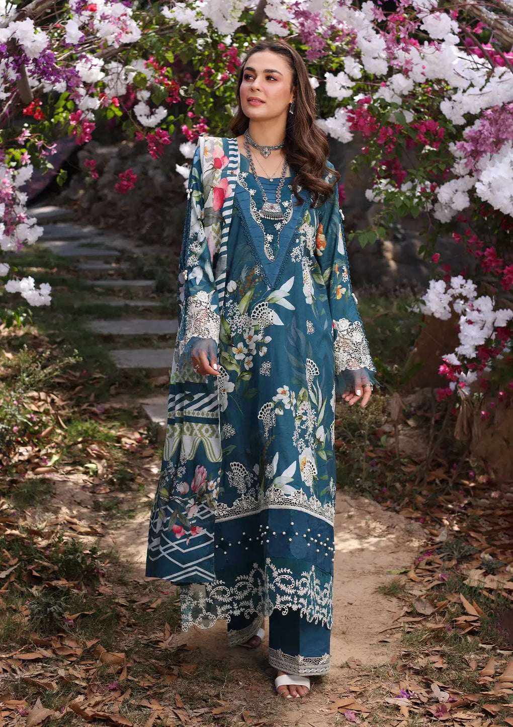 Elaf Premium | Prints Chikankari 24 | 02B SERENITA - House Of Anaya