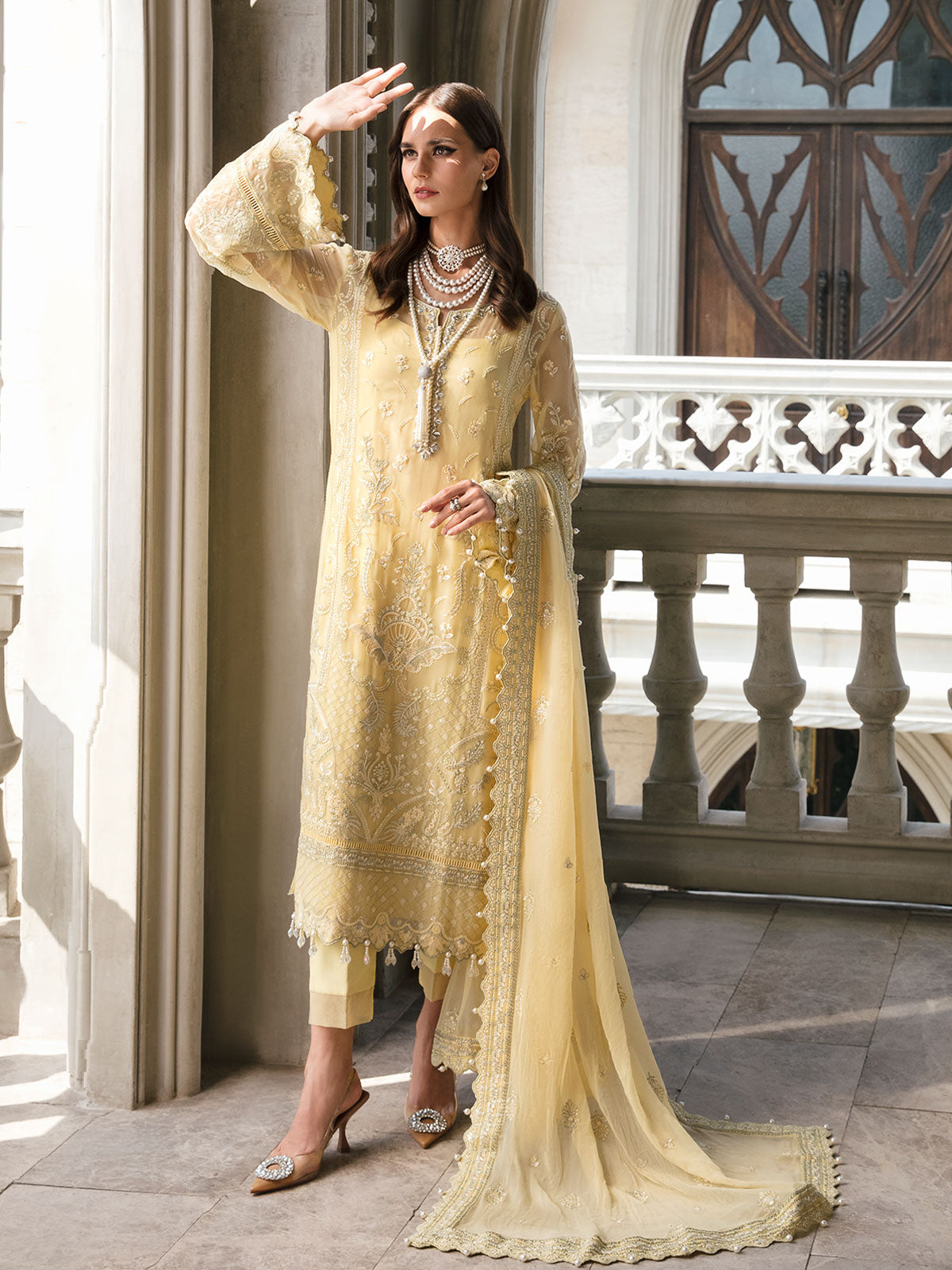 Gulaal | Embroidered Chiffon | SAHAR 04 - House Of Anaya