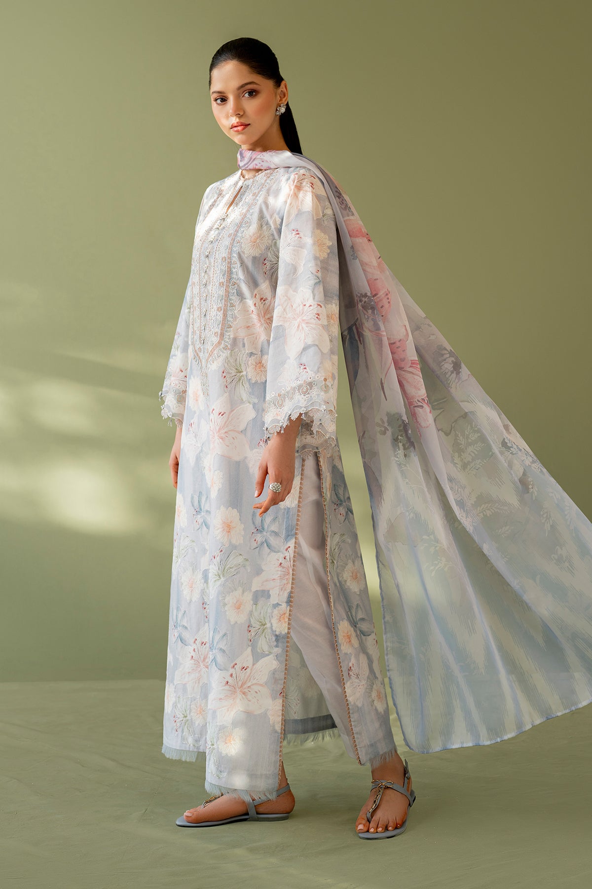 Baroque | Eid Printique | EMBROIDERED PRINTED LAWN UF-4166