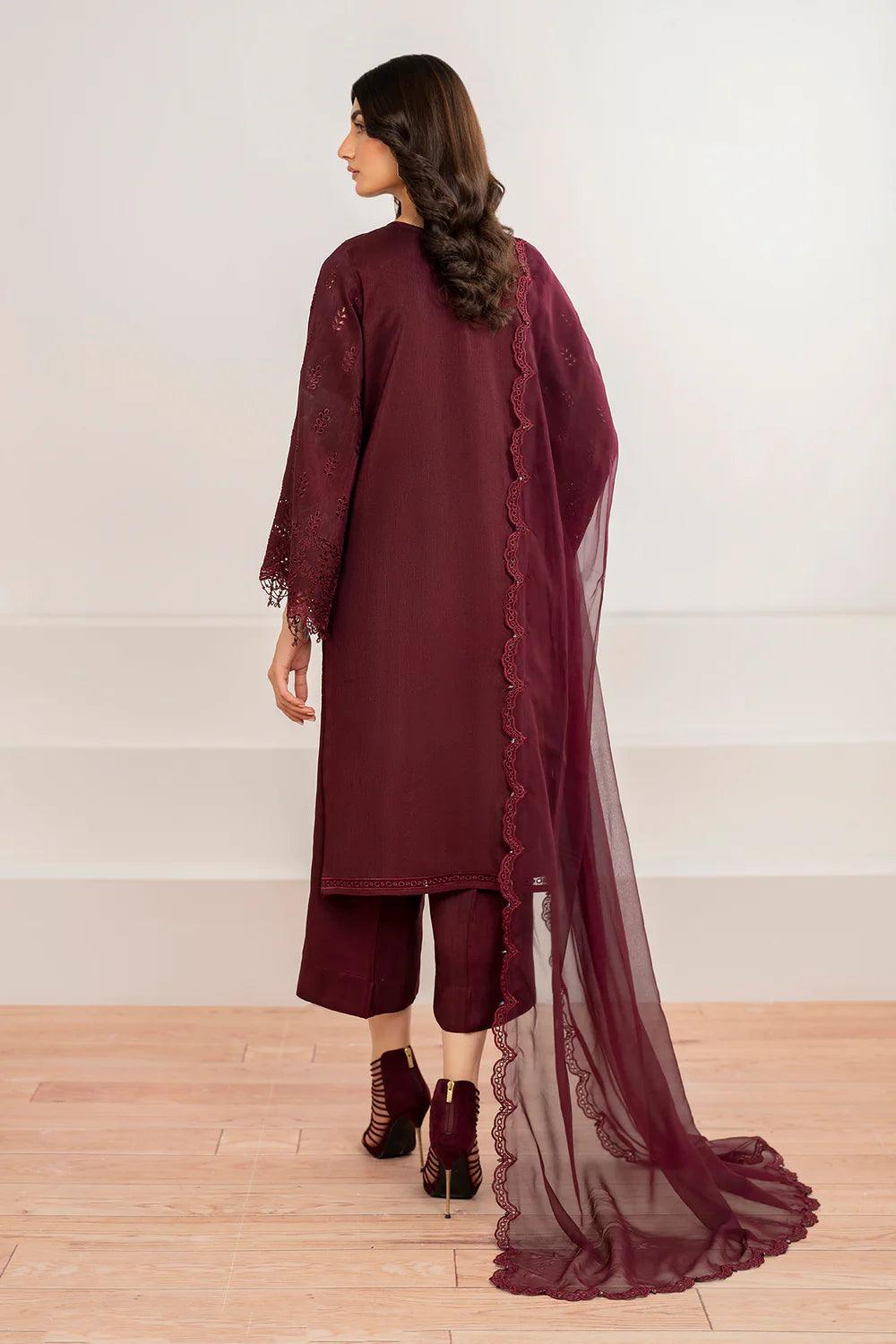 Baroque | Stitched New | EMBROIDERED CHIFFON UF-690 - House Of Anaya