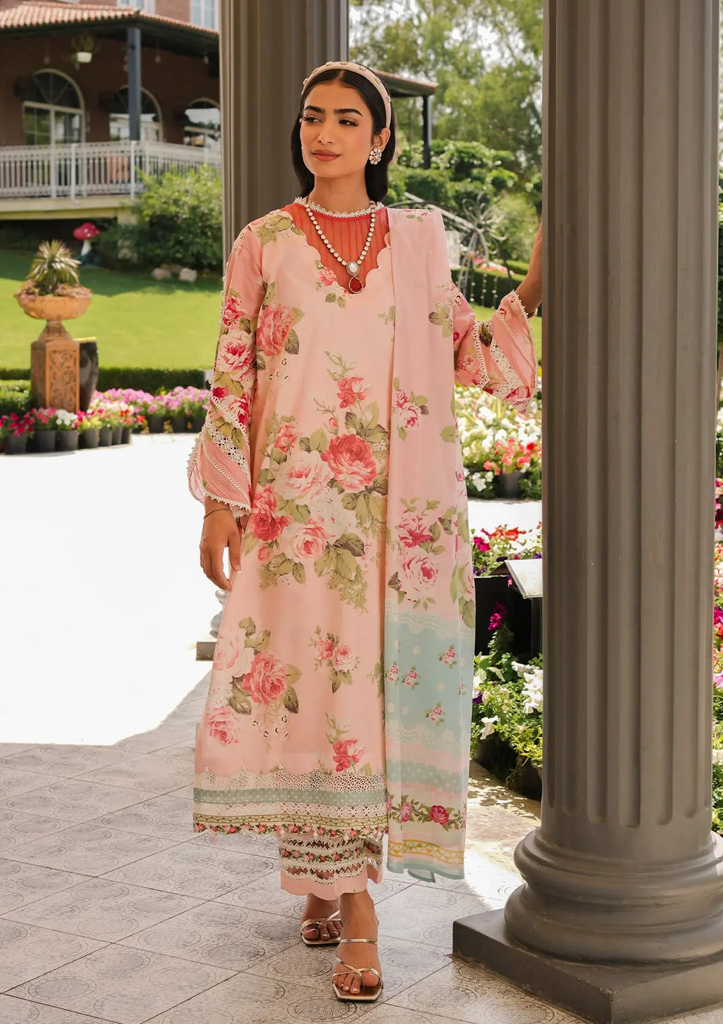 Elaf Premium | Printed Collection 24 | EEP-01B - Petal Pulse - House Of Anaya