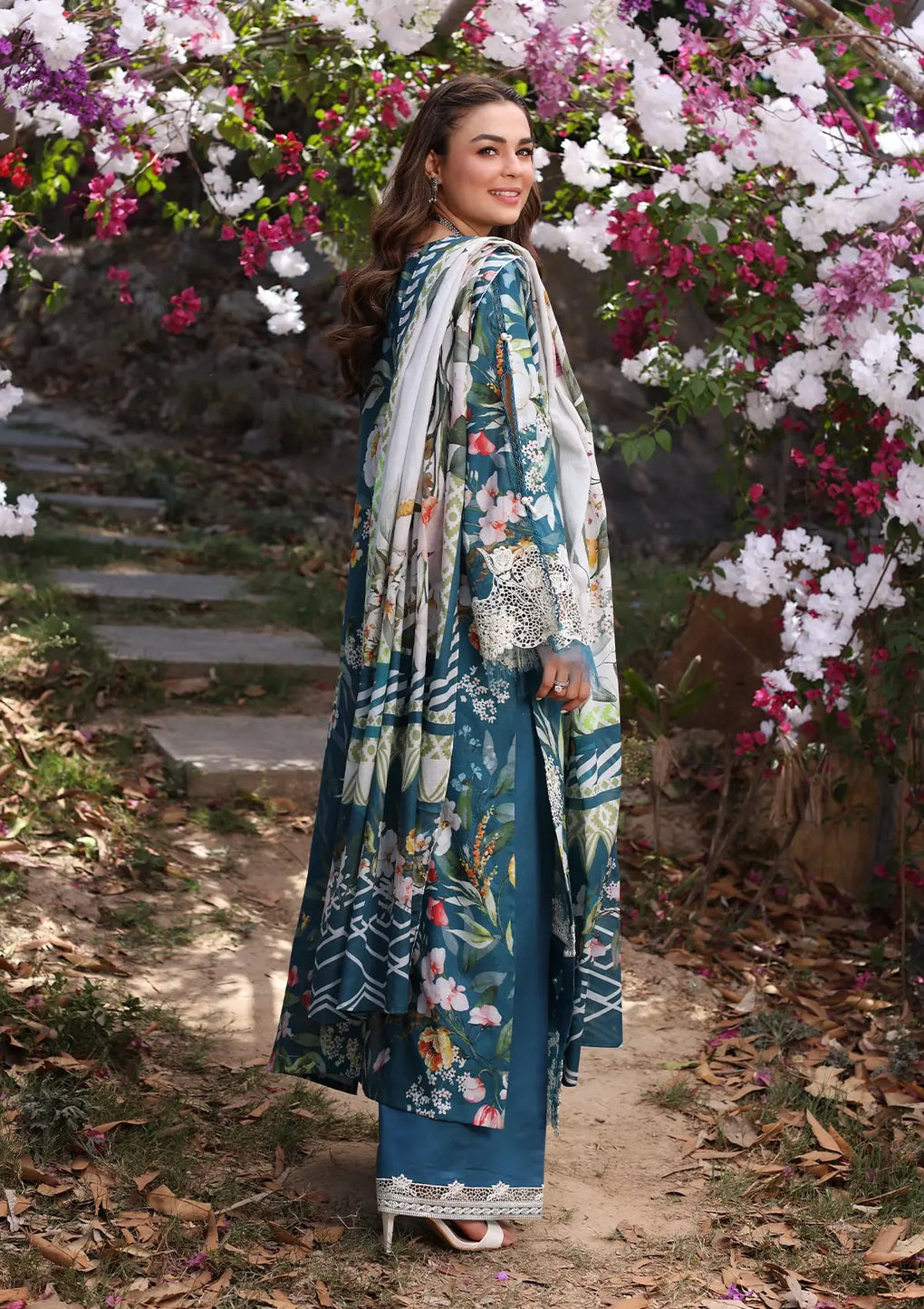 Elaf Premium | Prints Chikankari 24 | 02B SERENITA - House Of Anaya
