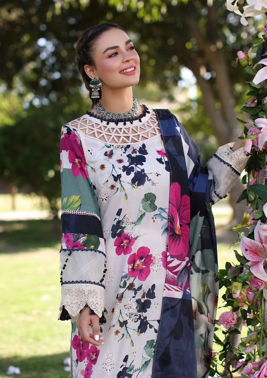 Elaf Premium | Prints Chikankari 24 | 01A LOVELIGHT - House Of Anaya