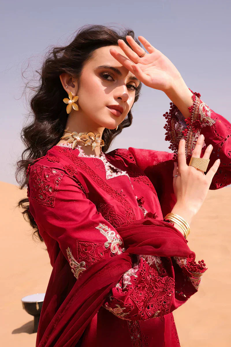 Qalamkar | Chikankari Eid Edit 24 | KM-05 AMANDINE - House Of Anaya