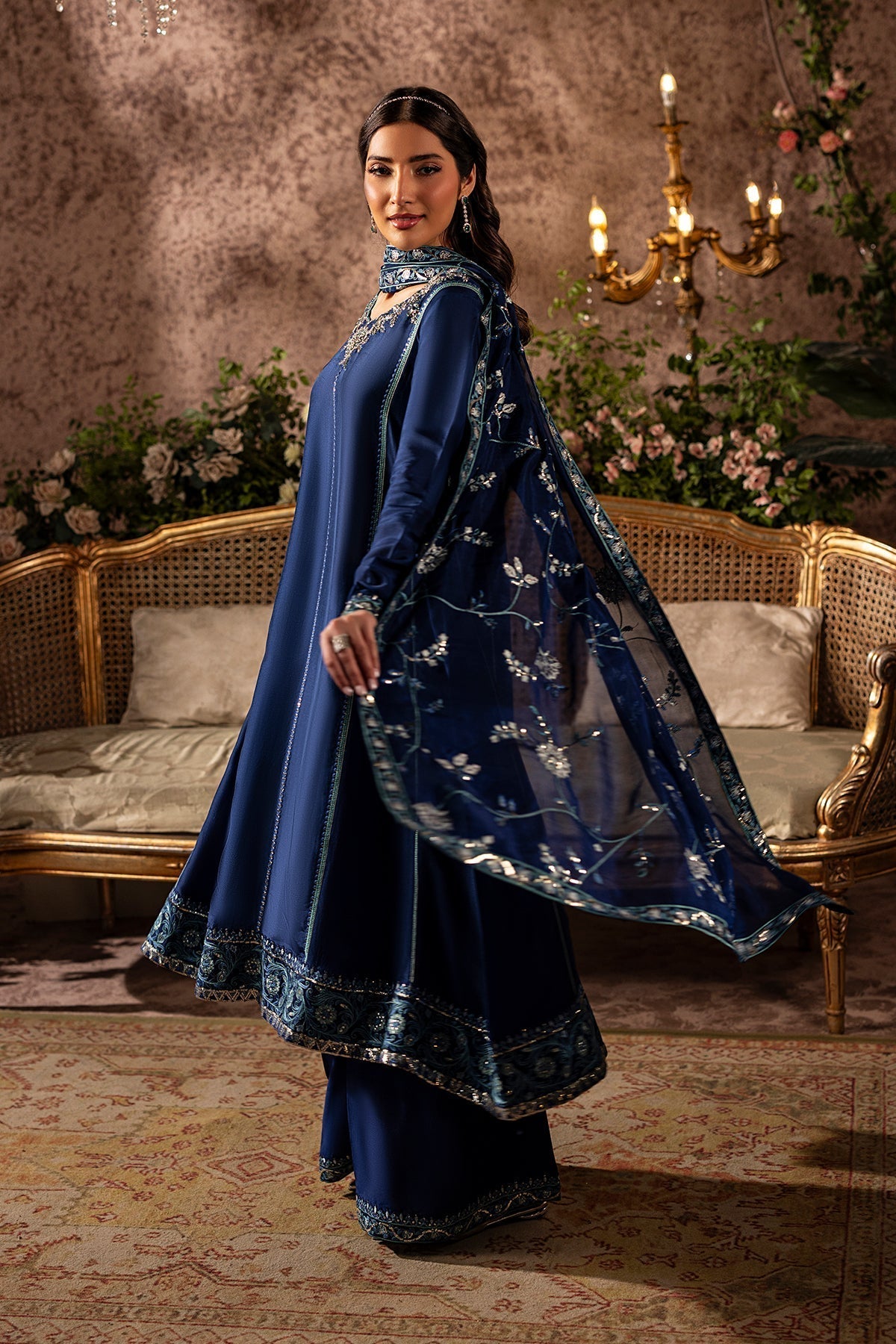 Mina Kashif | Loona Lawn 25 | Midnight