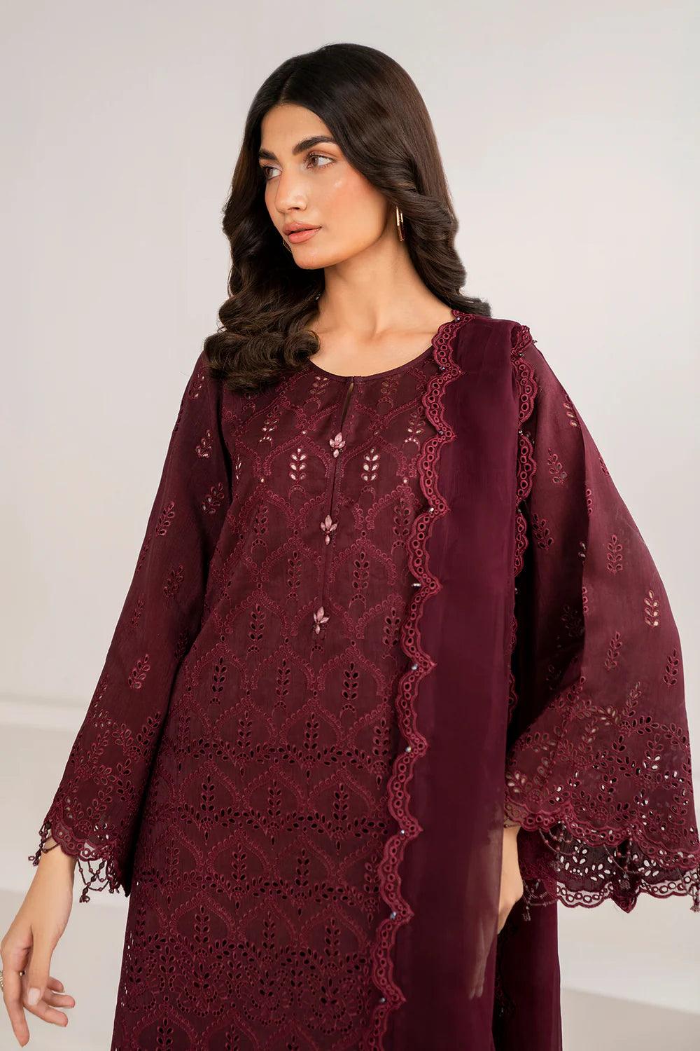 Baroque | Stitched New | EMBROIDERED CHIFFON UF-690 - House Of Anaya