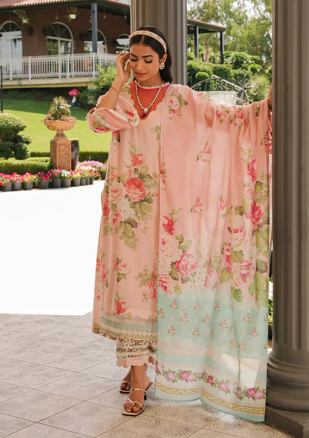Elaf Premium | Printed Collection 24 | EEP-01B - Petal Pulse - House Of Anaya