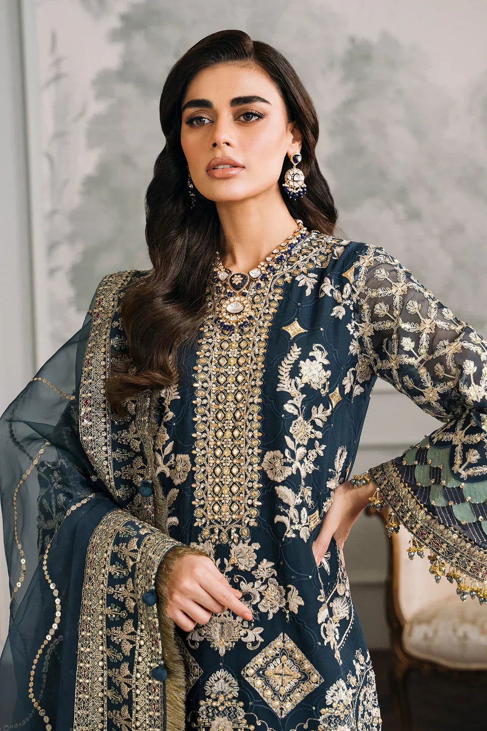 Baroque | Chantelle Embroidered Collection | CH12-01 - House Of Anaya