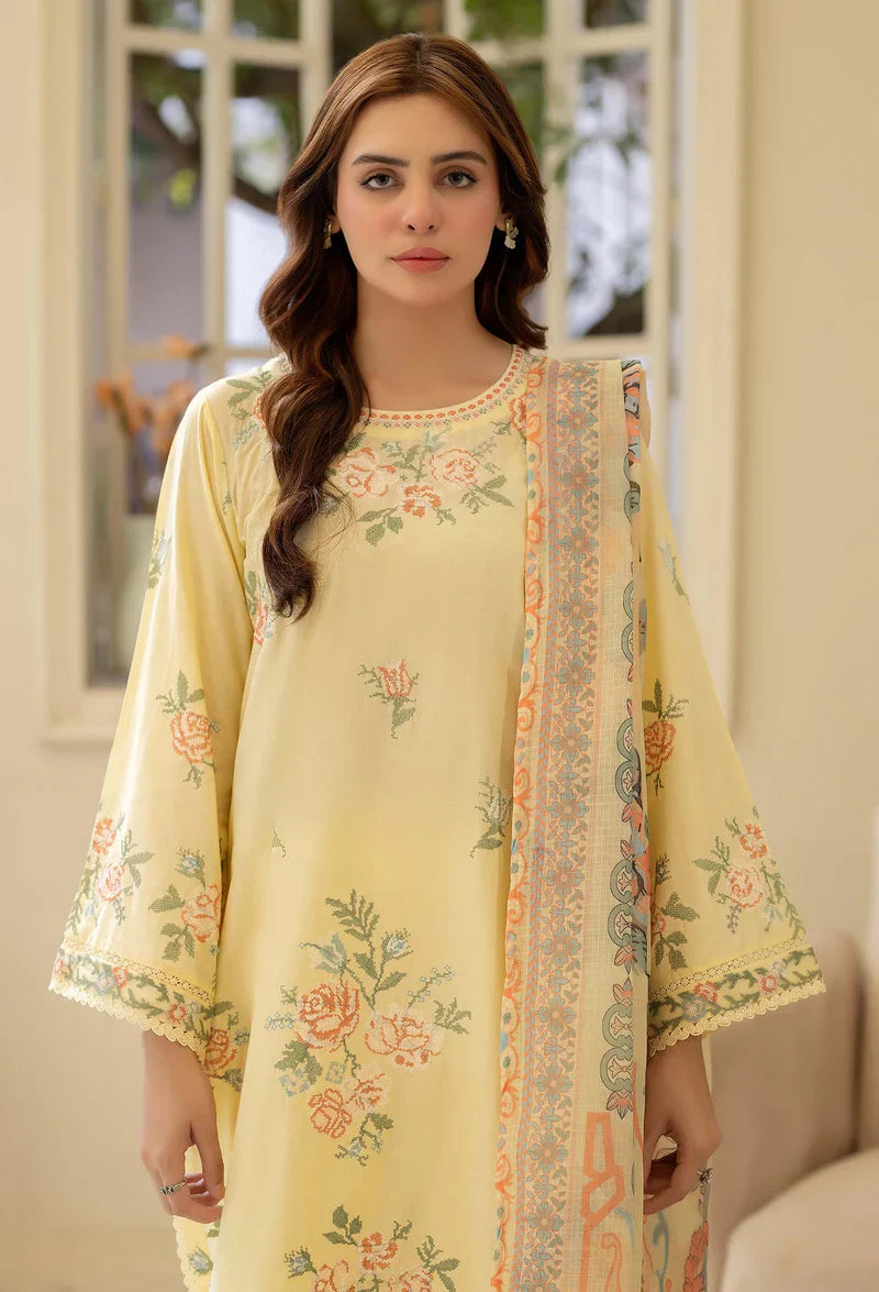 Adans Libas | Stitched Embroidered Lawn 3pc|LAWN 1212
