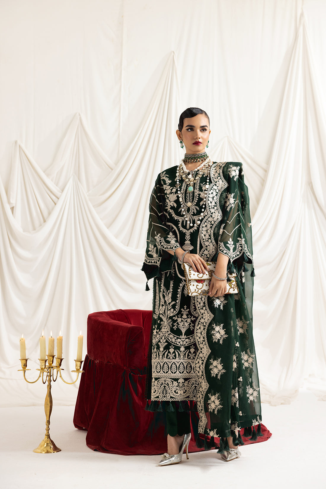 Alizeh | Formals Collection | Clara B (GREEN) - House Of Anaya