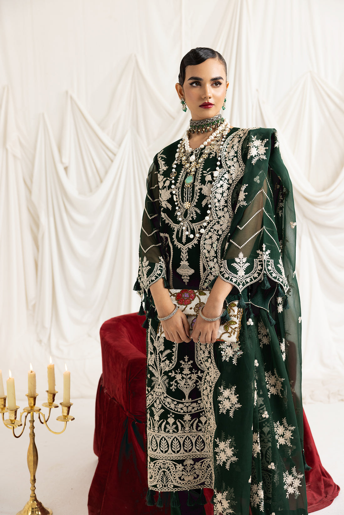 Alizeh | Formals Collection | Clara B (GREEN) - House Of Anaya