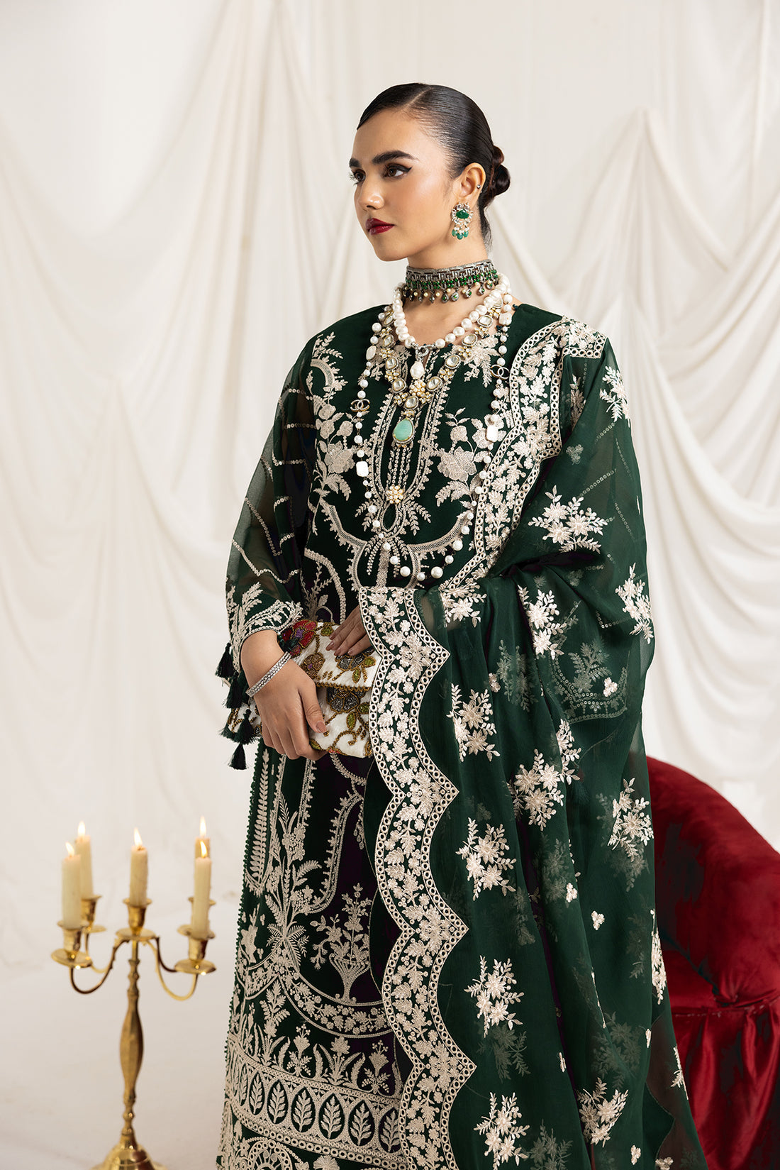 Alizeh | Formals Collection | Clara B (GREEN) - House Of Anaya