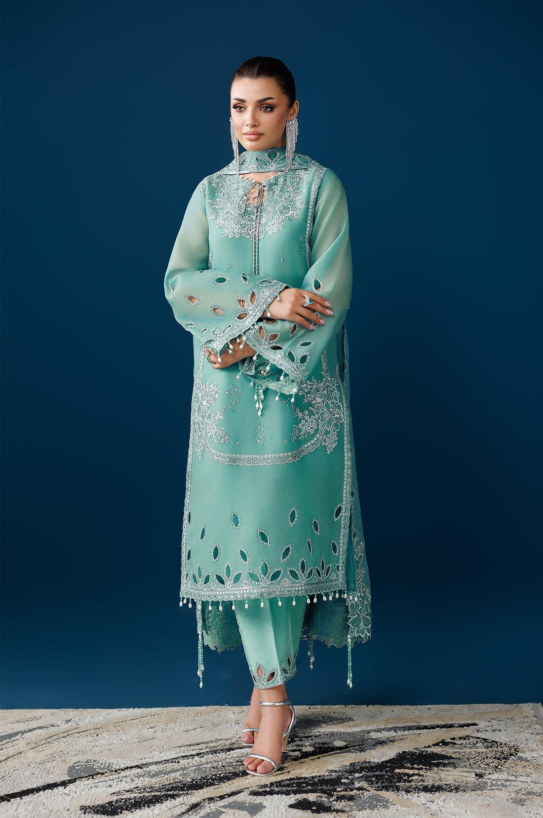 Alizeh | Dua Formals 26 | AF-DUA-3034-Sea Glass