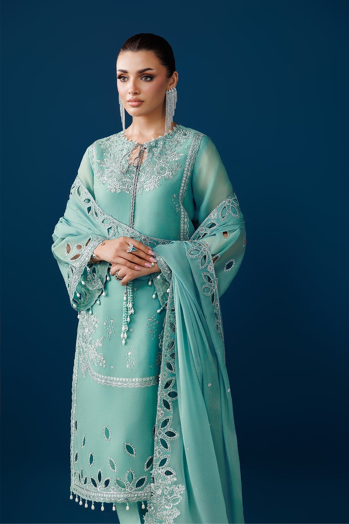 Alizeh | Dua Formals 26 | AF-DUA-3034-Sea Glass