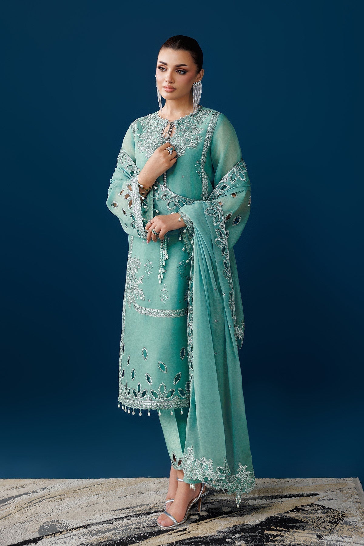 Alizeh | Dua Formals 26 | AF-DUA-3034-Sea Glass